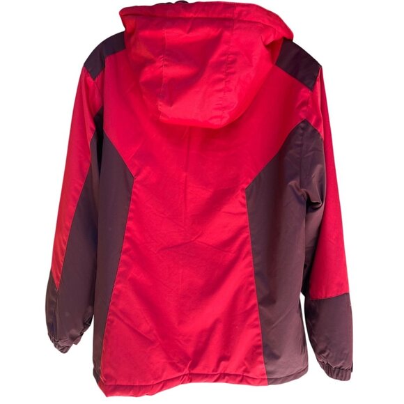 SwissTech Red & Burgundy Hooded Jacket XXL/2XG With Zippered Pockets 78e - Picture 2 of 11